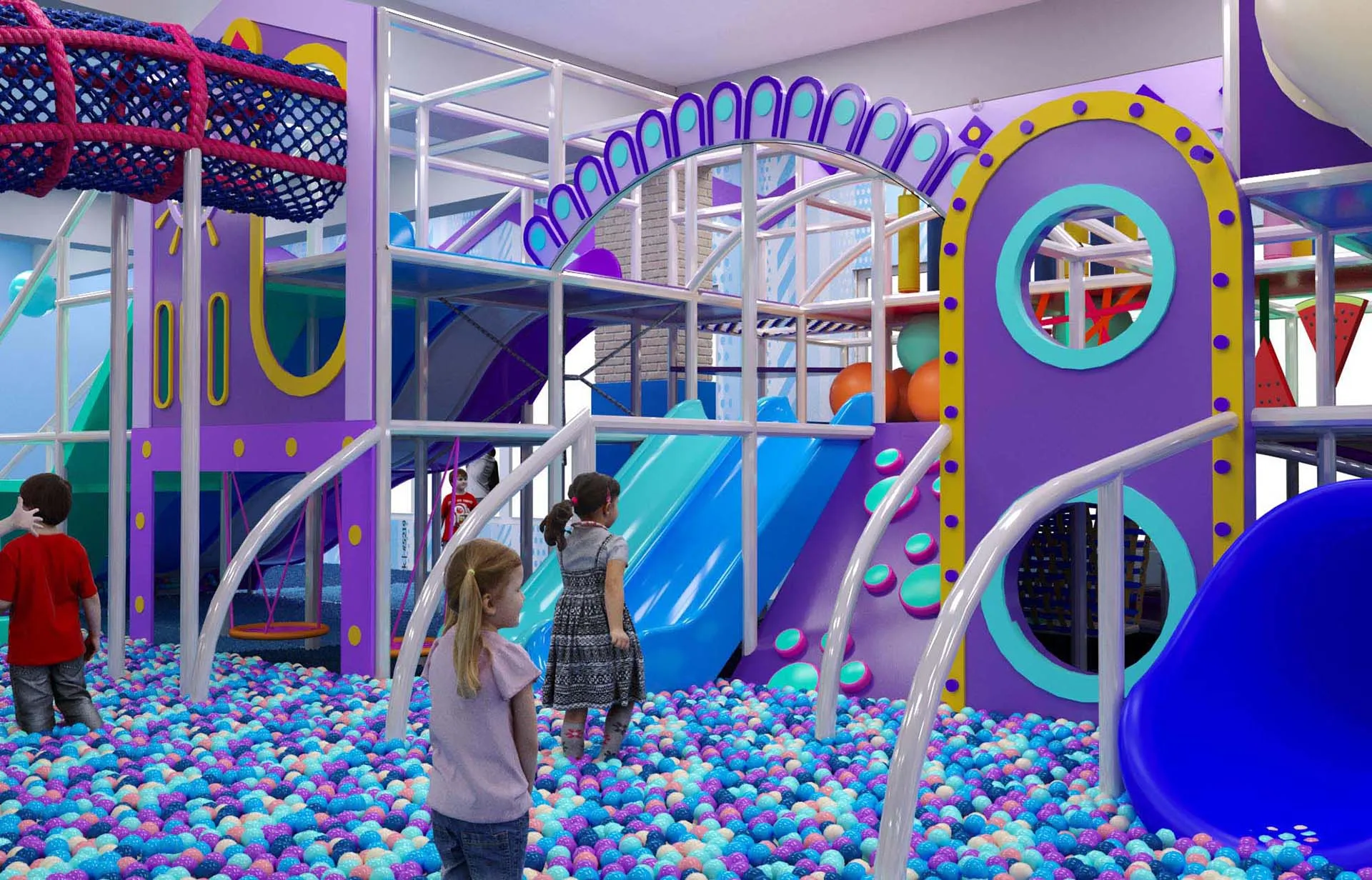 Детская двухскатная горка (Скат) из стеклопластика Н1500