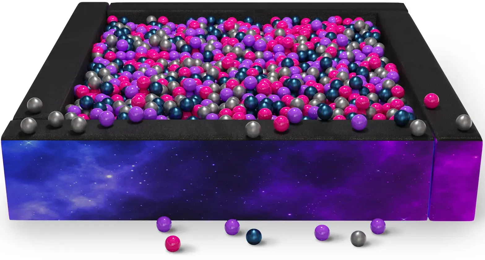 Квадратный сухой бассейн с УФ печатью «Космо»