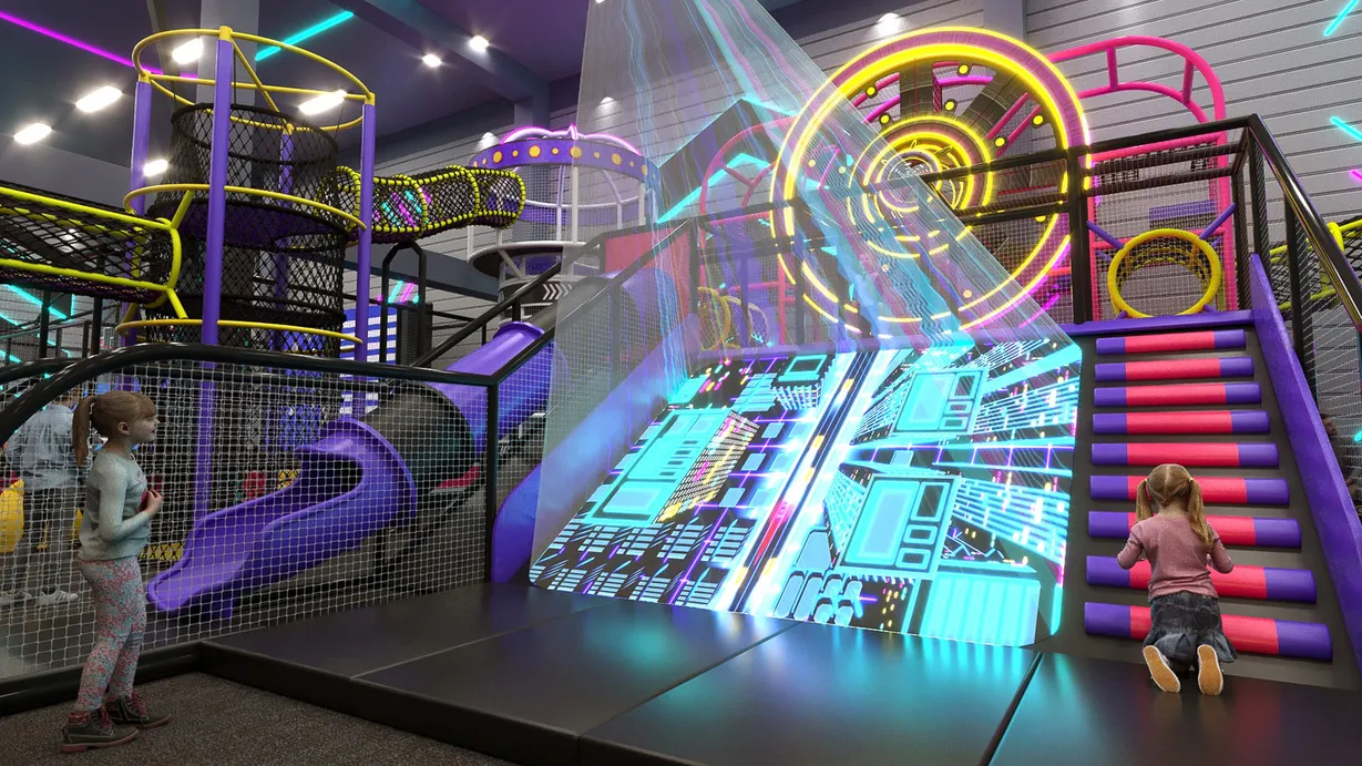 Горка-косогор с мультимедийной проекцией «Пульс»