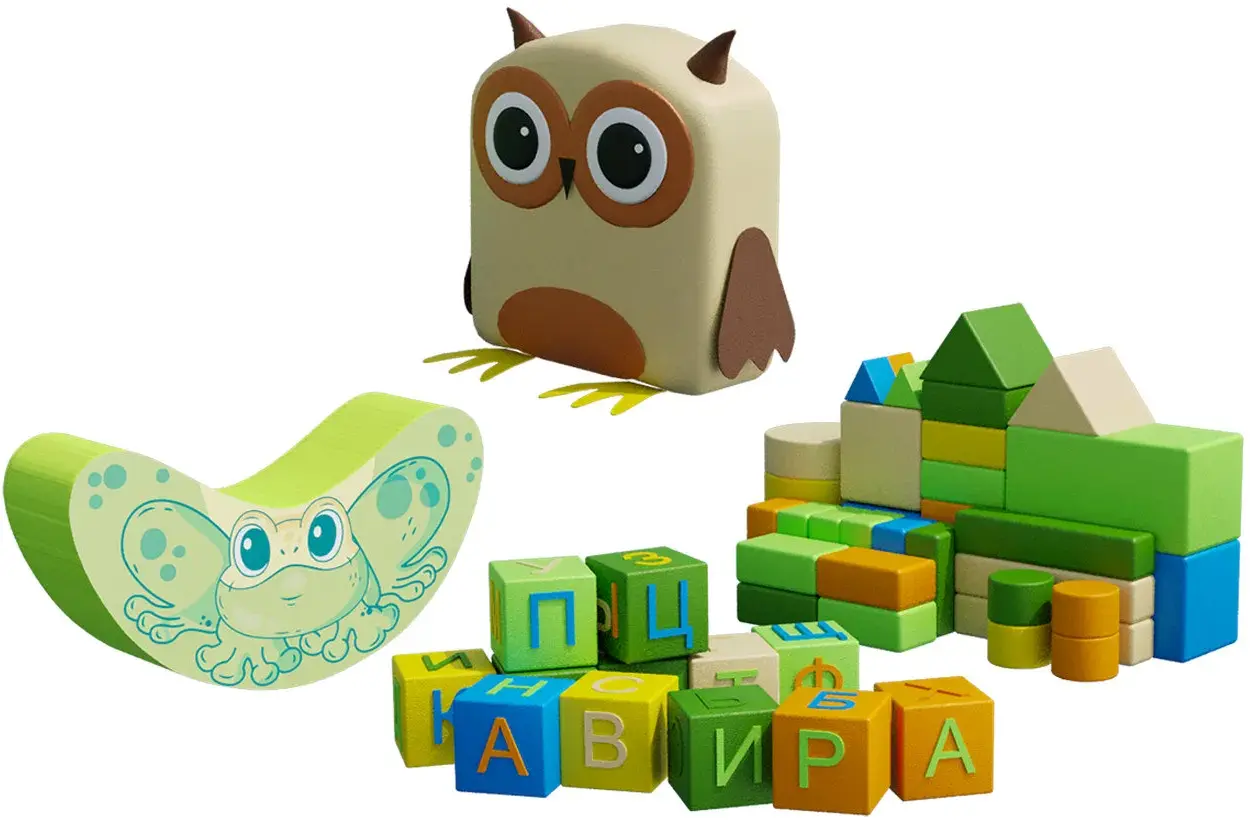 Комплект мягких модулей для детского центра «Хут-Хут»