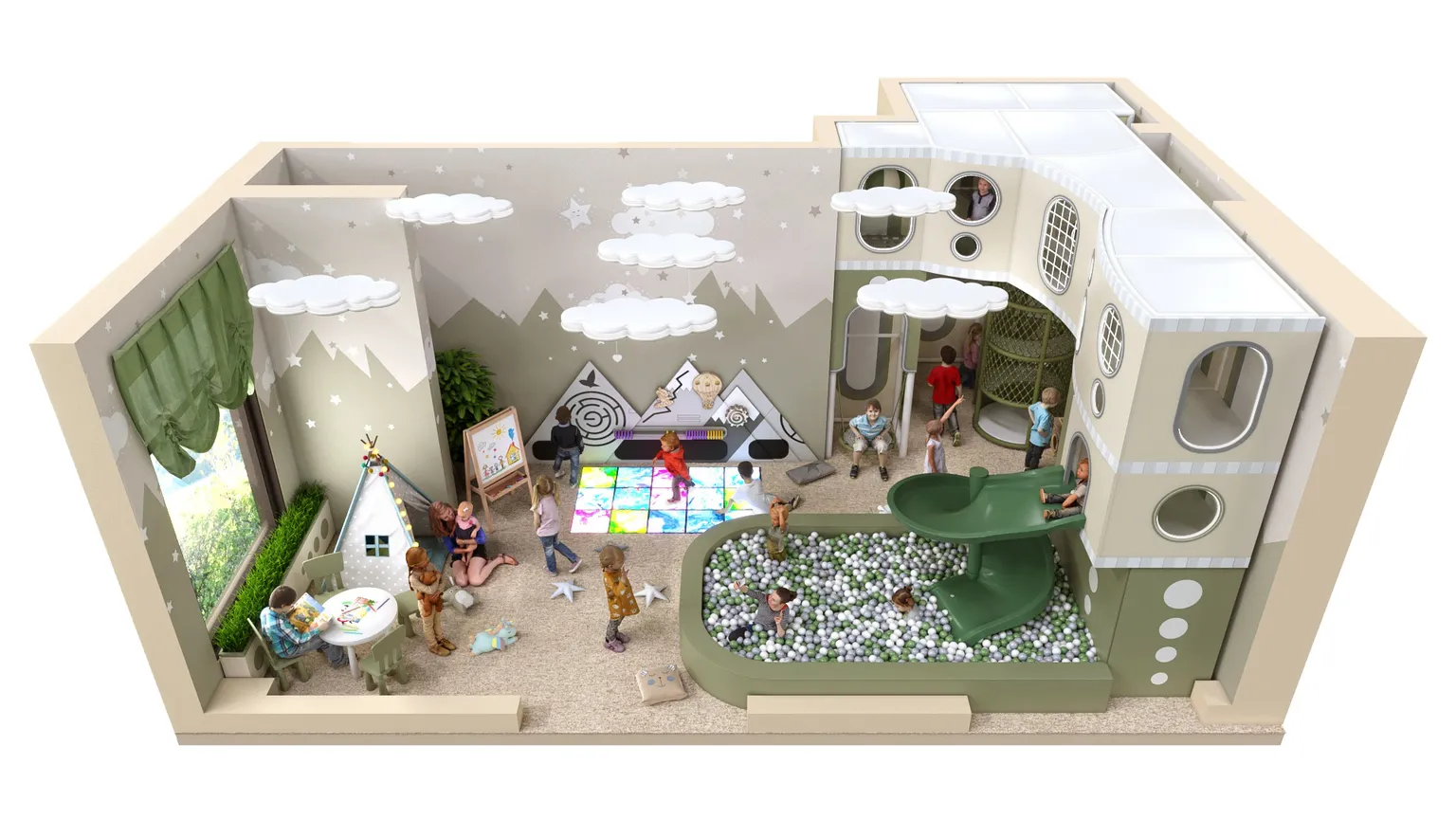 Детская игровая комната «Туманный лес»