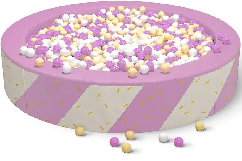 Сухой бассейн круглый с УФ печатью «Candy Rose»