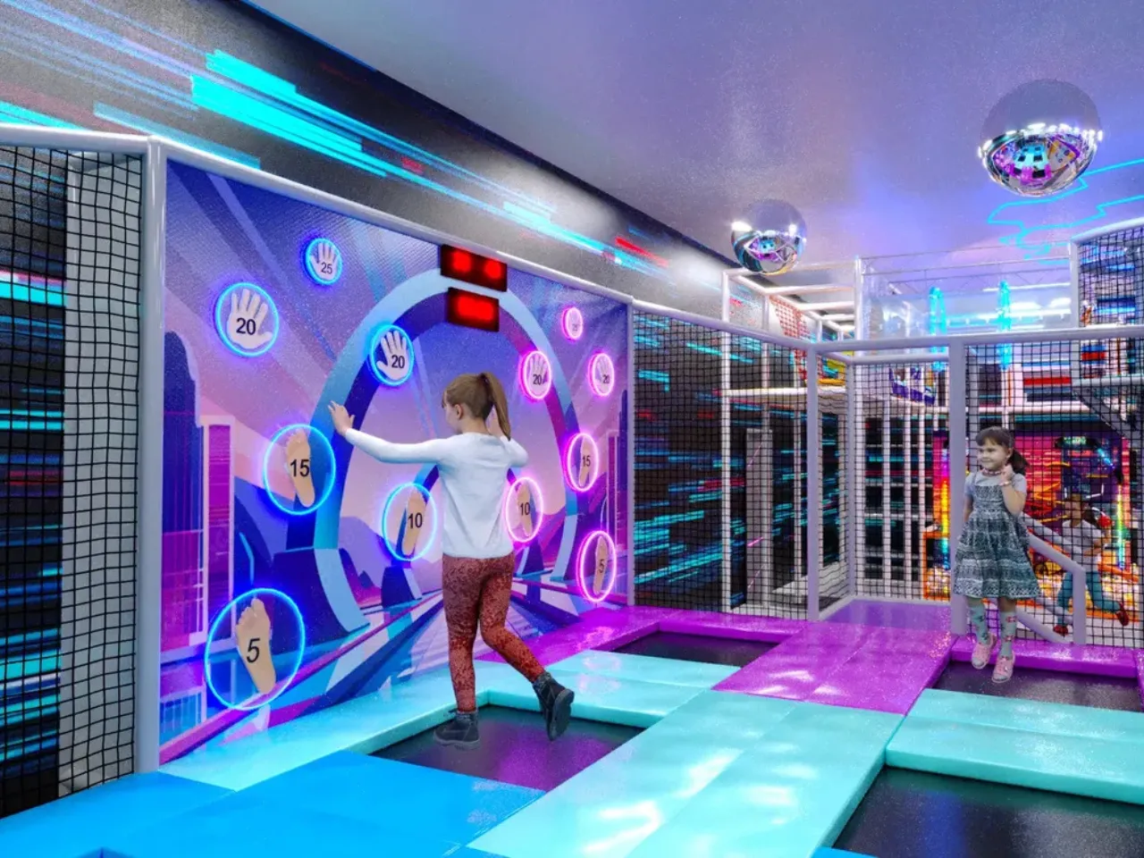 Интерактивная стена «Ручки и ножки»