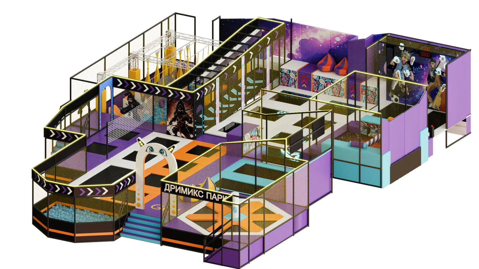 [4] В Самаре открылся развлекательный центр «Дримикс» — 850 м² космического киберпанка