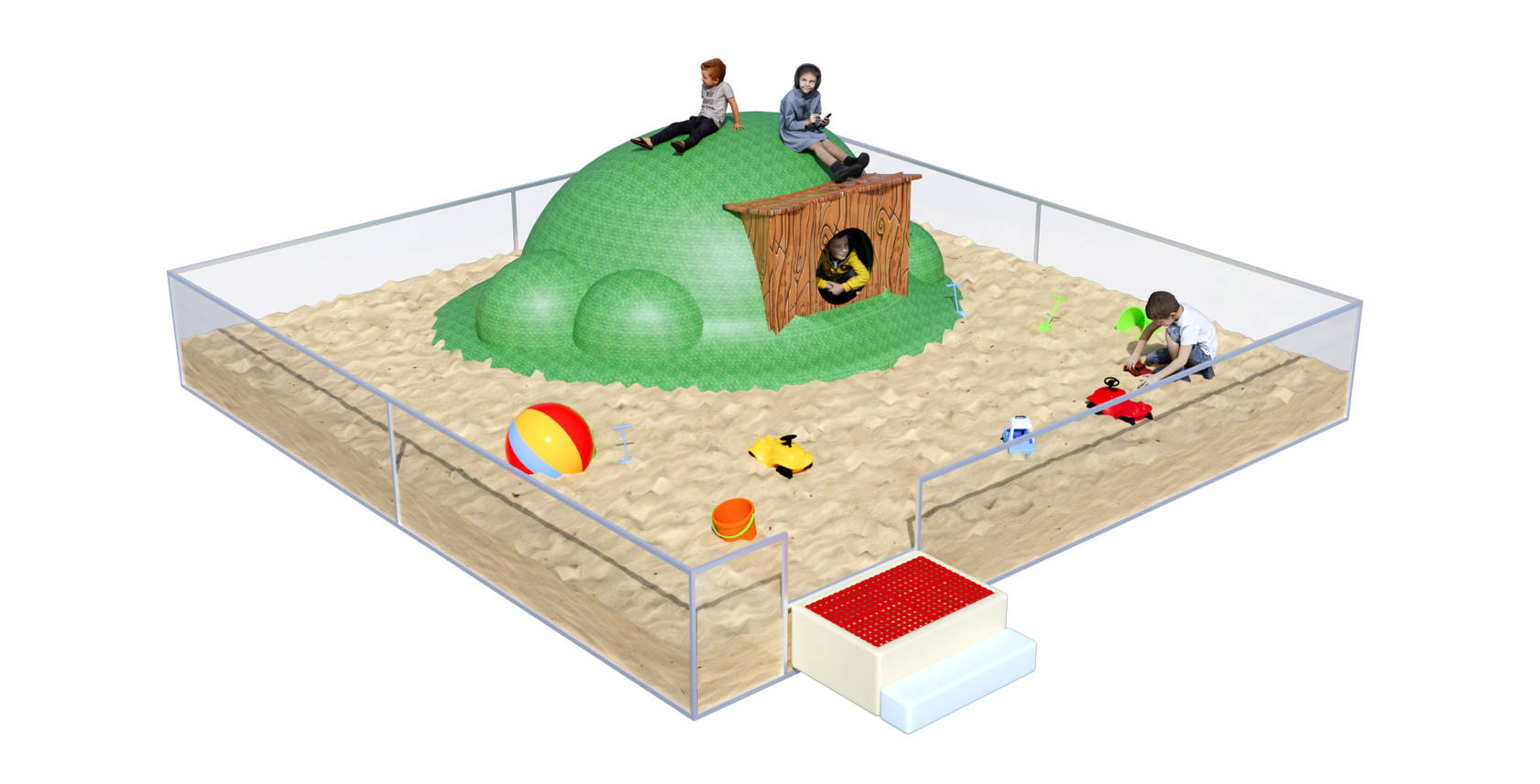 Песочница с холмом