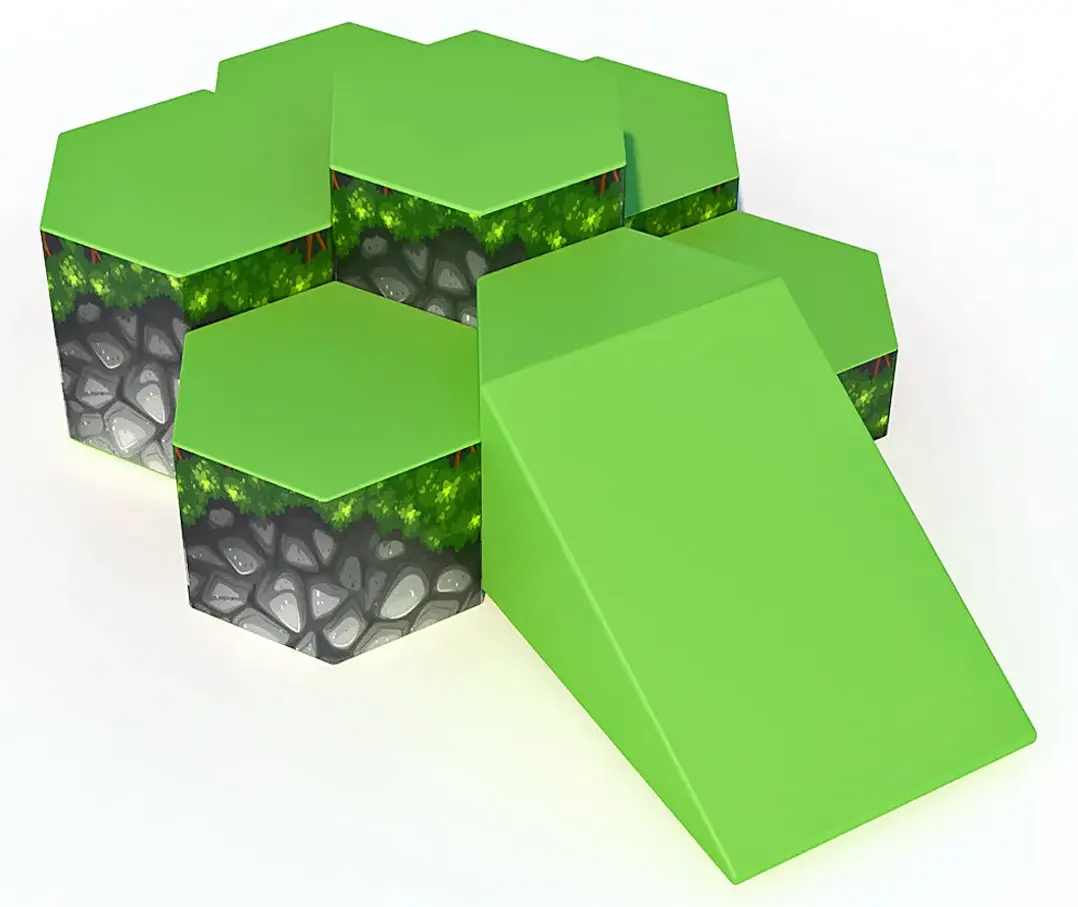 Комплект мягких модулей «Шестигранник с горкой»