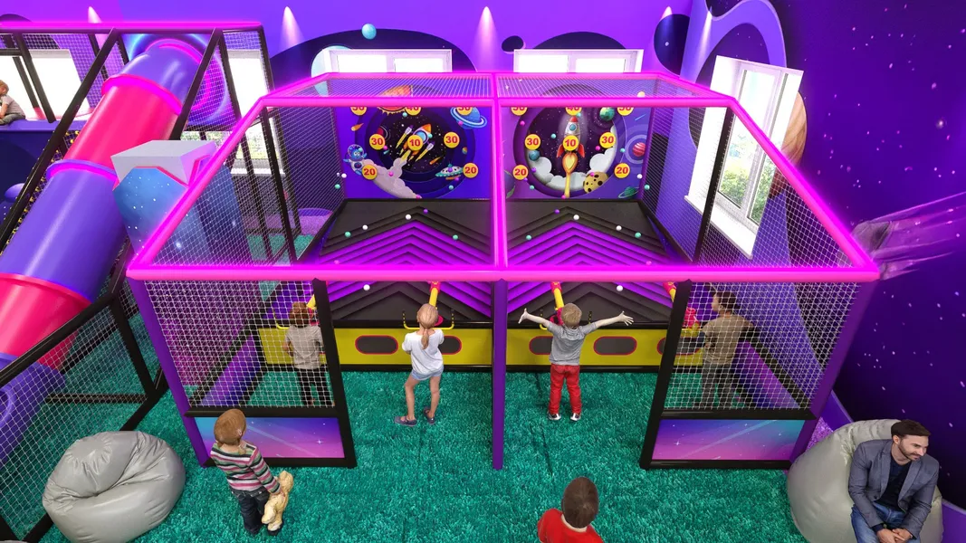 Интерактивная панель с воздушными пушками «Ракета»