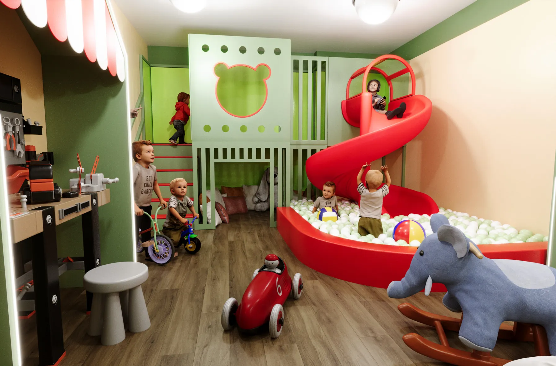 Детский игровой лабиринт для кафе «Городок»