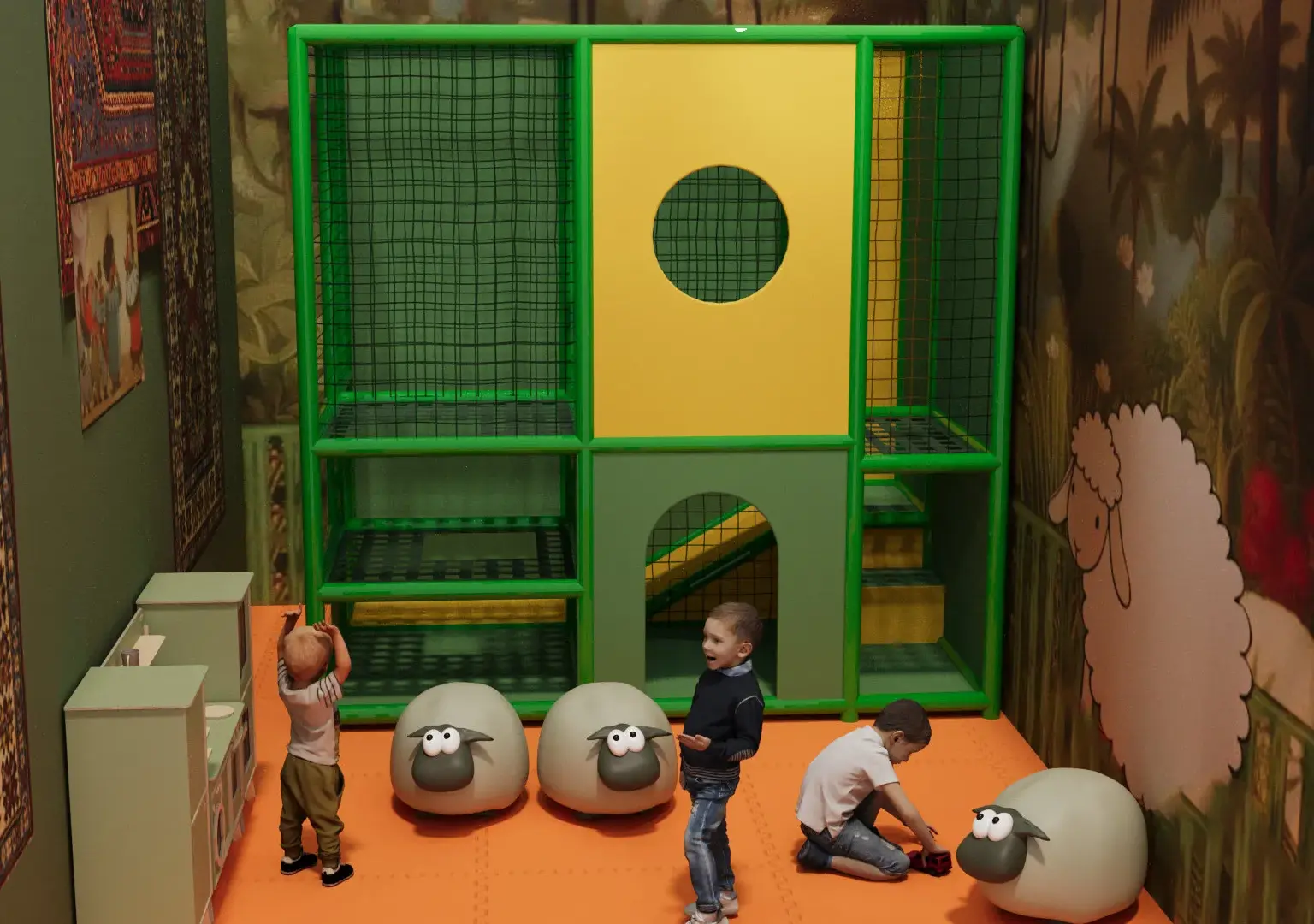 Детский игровой лабиринт для кафе «Сказочный этаж»