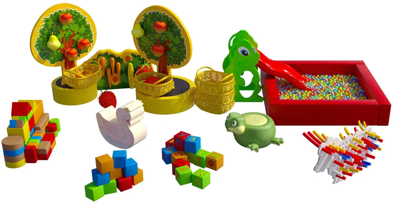 Комплект мягких модулей для детского центра «Джуси-Парк»