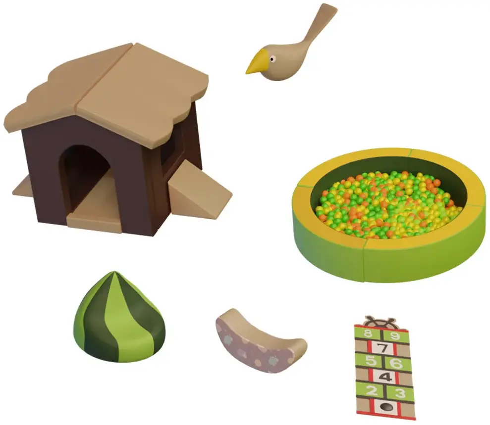 Комплект мягких модулей для детского центра «Дача»