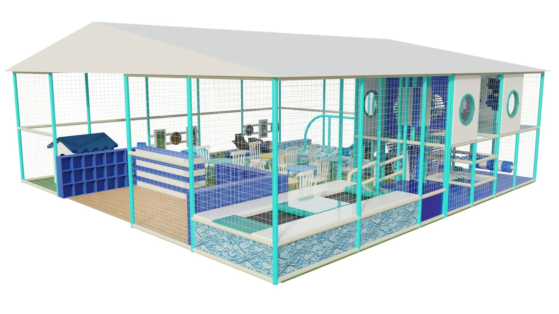 Детский уличный лабиринт «Морская станция»