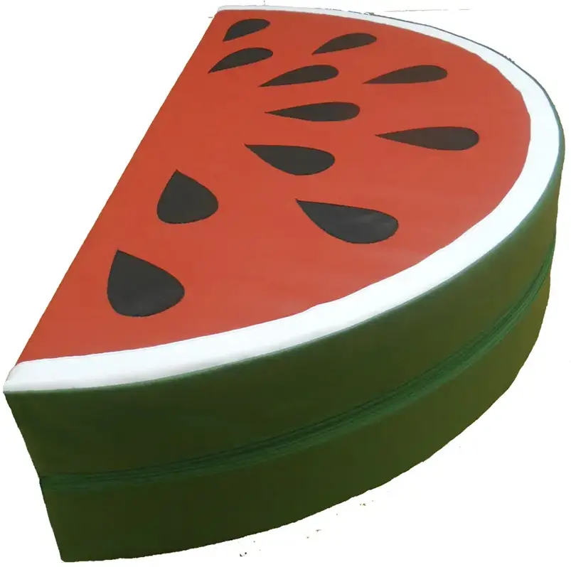 Мат круглый складной с аппликацией «Арбузная долька»