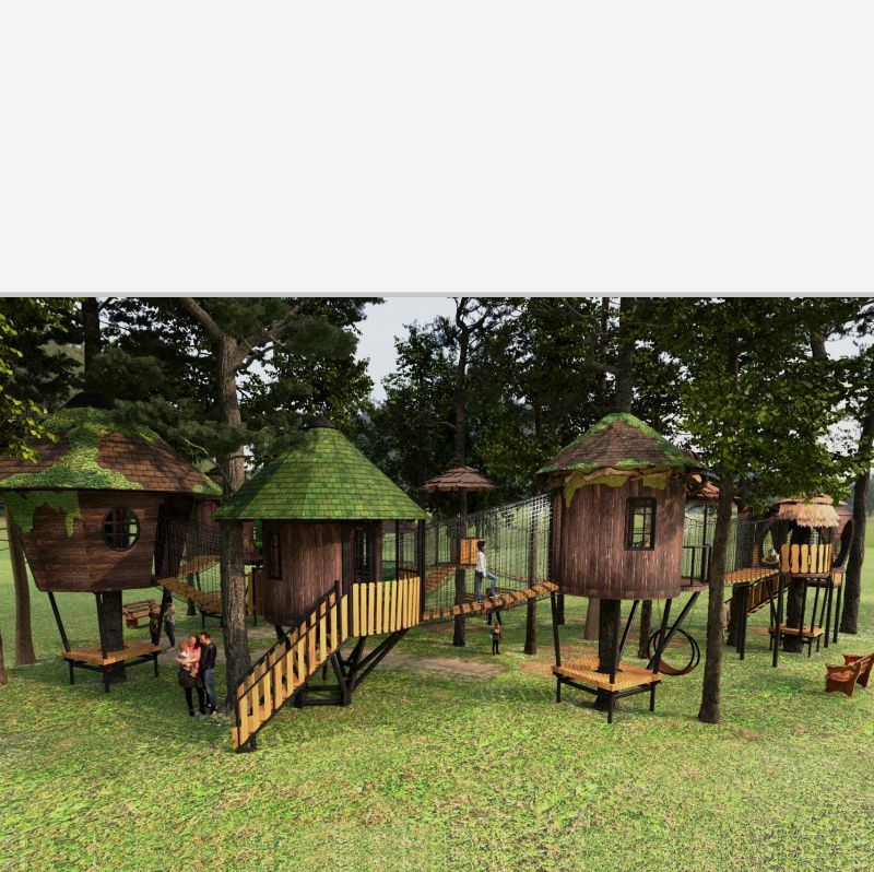 Веревочные парки на деревьях