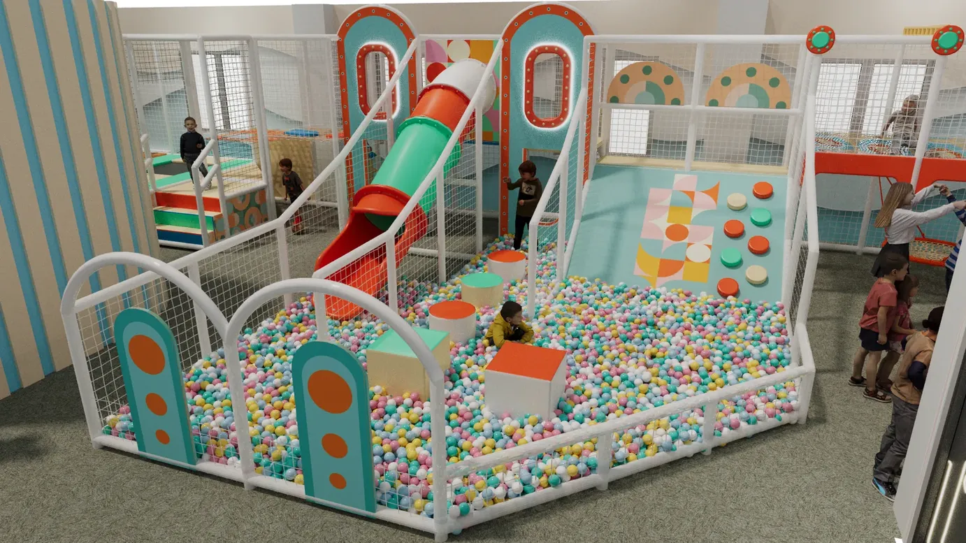 Детская игровая комната «Мята и персик»