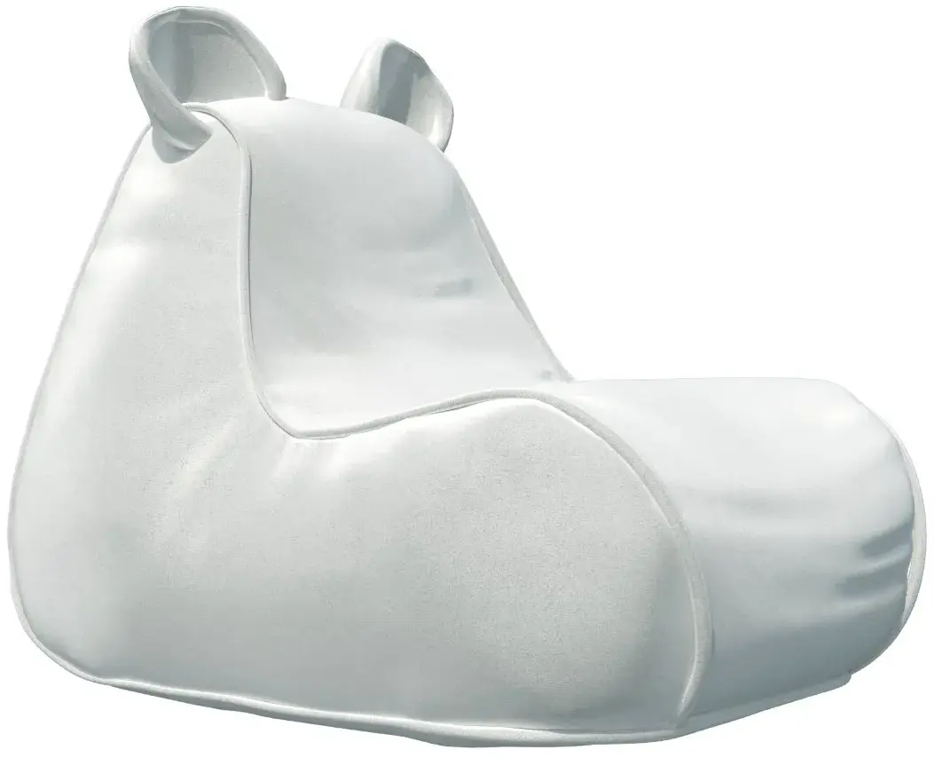 Белое кресло из велюра «Мышонок»