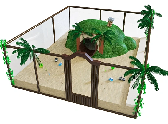 Песочница с холмом Фото 1