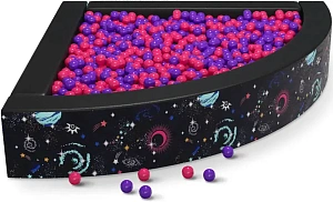 Cухой бассейн угловой с УФ печатью «Планеты»