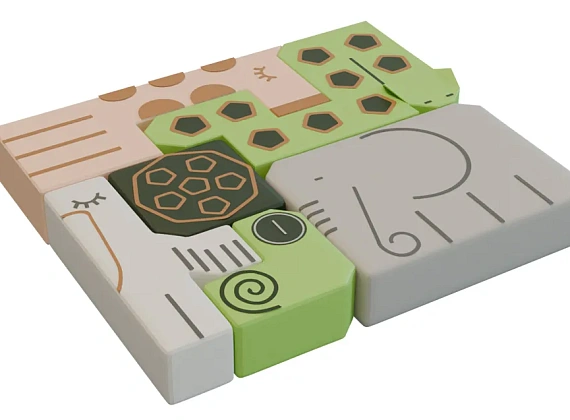 Тетрис «Животные» с аппликацией Фото 1