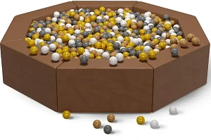 Сухой бассейн восьмигранник «Коричневый»