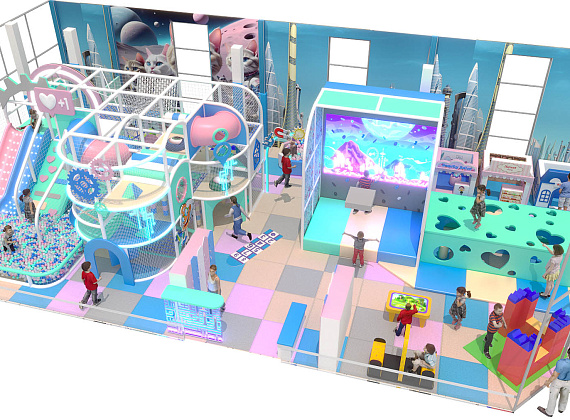 Детская игровая комната "Лаборатория" 140 м2