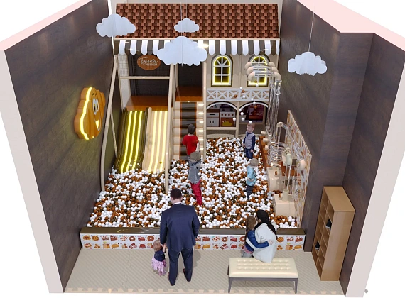 Детский игровой лабиринт для кафе «Пряничный домик»