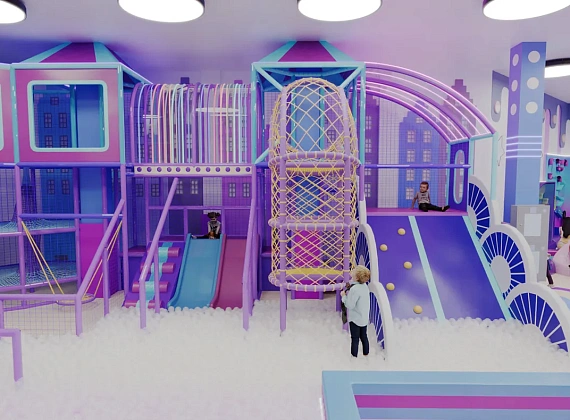 Детский игровой лабиринт «Неон Сити»