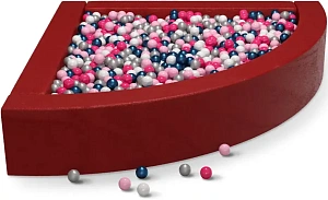 Cухой бассейн угловой «Бордовый»