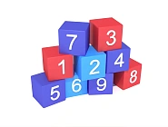 Набор кубиков Цифры, 10 деталей