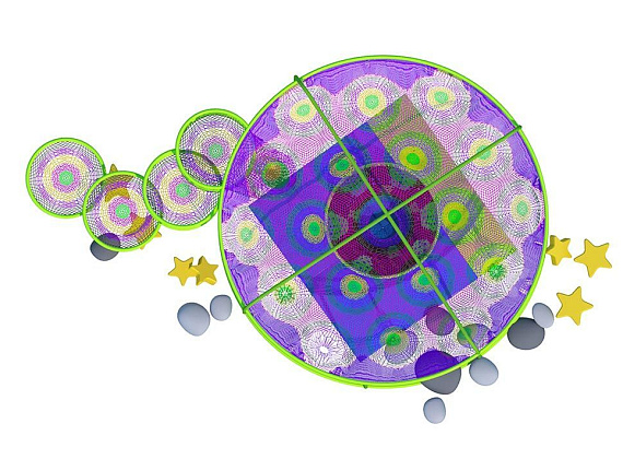 Вязаный лабиринт Дерево Звездный Фото 2