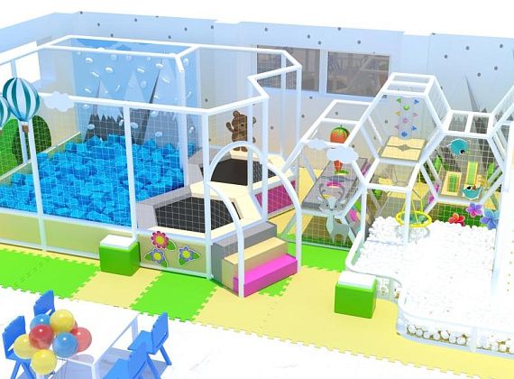 Детская игровая комната с лабиринтом «Соты»