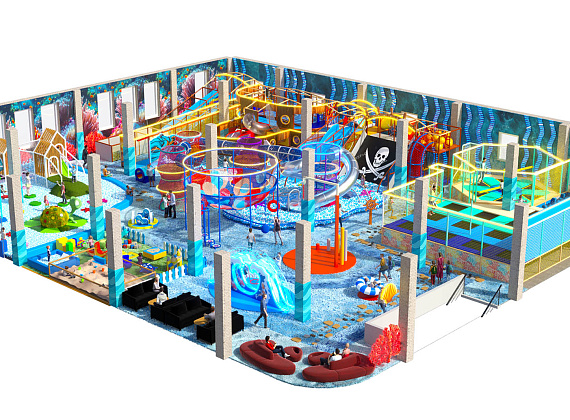 Детский игровой центр 1000 м2 "Пиратский"