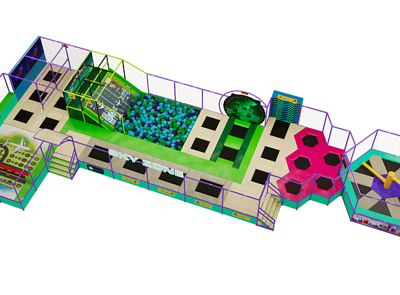 Батутный комплекс 300 м2 Sky zone Фото 4