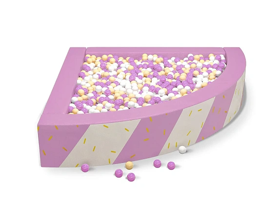 Cухой бассейн угловой с УФ печатью «Candy Rose»