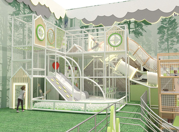 Детский центр в эко-стиле  500 м2 "Лесная деревня" Фото 4