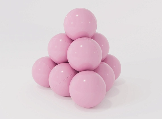 Молочно-розовые шарики для сухого бассейна