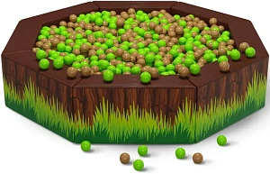 Сухой бассейн восьмигранник с УФ печатью «Джунгли»