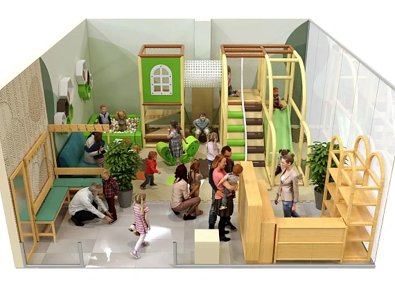 Детский игровой лабиринт для ресторана «Зелёный домик»