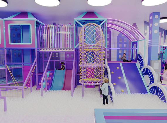 Детская игровая комната «Неон сити»