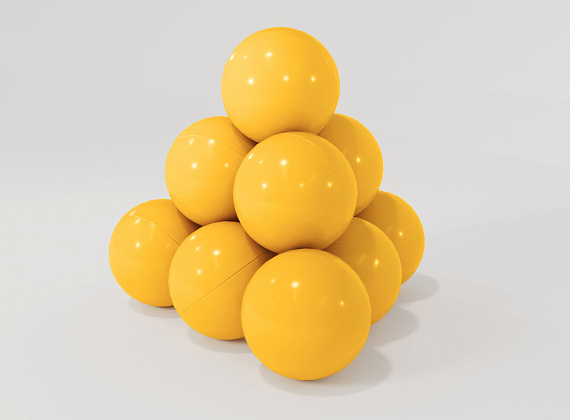 Желтые шарики для сухого бассейна
