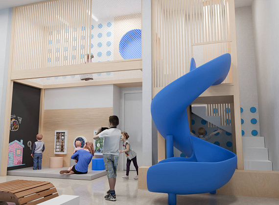 Детский игровой лабиринт для ЖК «Голубая спираль» Фото 2