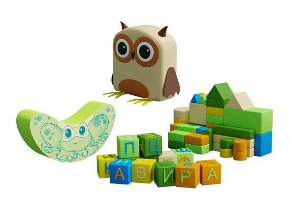 Комплект мягких модулей для детского центра «Хут-Хут»