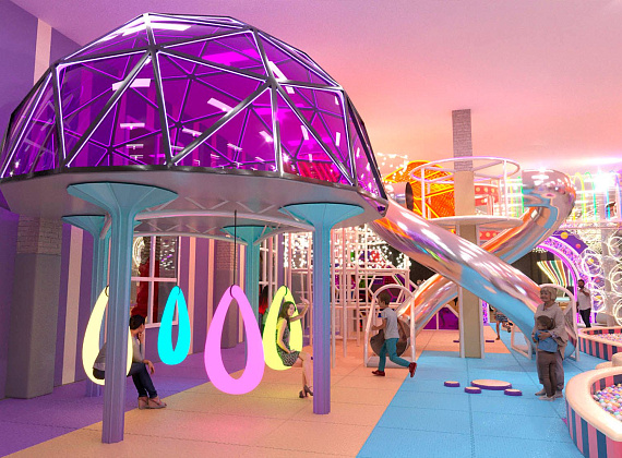 Детский игровой центр с подсветкой 550 м2 "Модерн" - стильный проект с подсветкой Фото 7