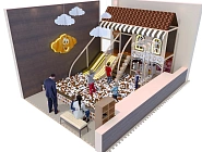 Детский игровой лабиринт для кафе «Пряничный домик» Фото 1