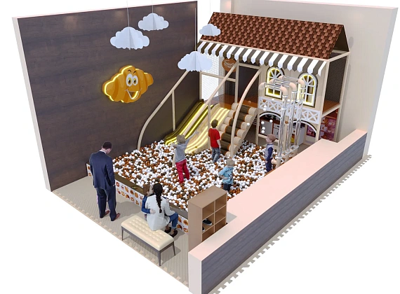 Детский игровой лабиринт для кафе «Пряничный домик» Фото 1