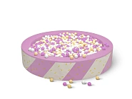 Сухой бассейн круглый с УФ печатью «Candy Rose»