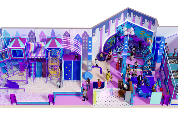 Детская игровая комната «Неон сити» Фото 1