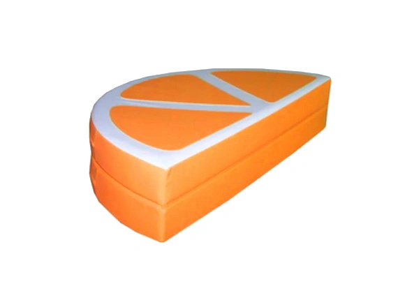 Мат круглый складной с аппликацией «Апельсиновая долька»