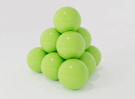 Салатовые шарики для сухого бассейна