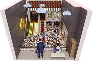 Детский игровой лабиринт для кафе «Пряничный домик»